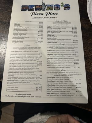 Menu photo 5 Denino's Pizza Place Aberdeen, NJ