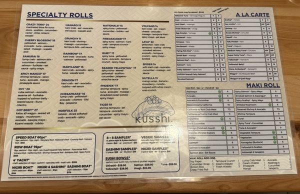 Menu photo 2 Kusshi Washington, DC, DC