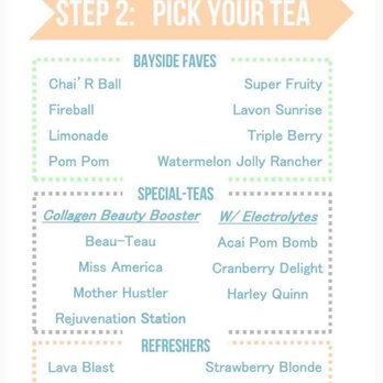 Bayside Nutrition - step 2 pick your tea - Juice Bars & Smoothies Near Me - Lavon, Texas Bayside Nutrition - step 2 pick your tea - Juice Bars & Smoothies Near Me - Lavon, Texas