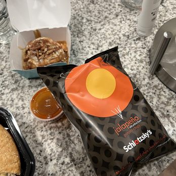 Schlotzsky's - Cinnabon and a bag of jalapeño chips - Sandwiches Near Me - Jackson, Mississippi