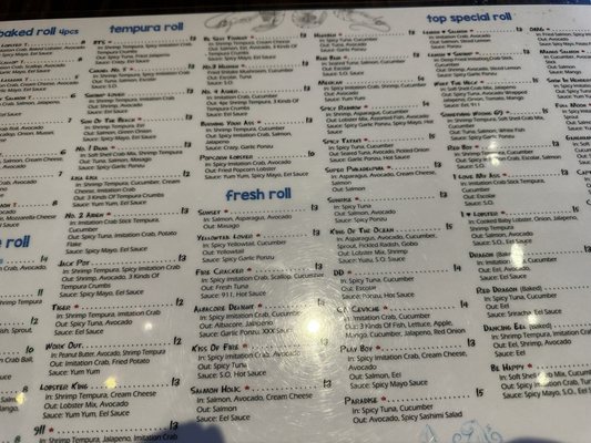 Menu photo 4 Top Sushi & Oyster Henderson, NV