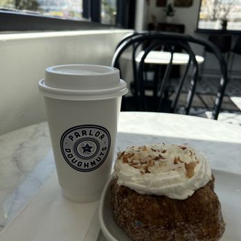 Parlor Doughnuts - Coffee and a coconut cream donut. Perfection! - Coffee & Tea Near Me - Panama City Beach, Florida
