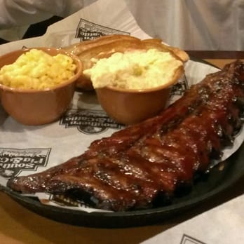 Southern Pig & Cattle - Stuart - The baby back ribs with a side of mac and cheese and potato salad. - Barbeque Near Me - Stuart, Florida