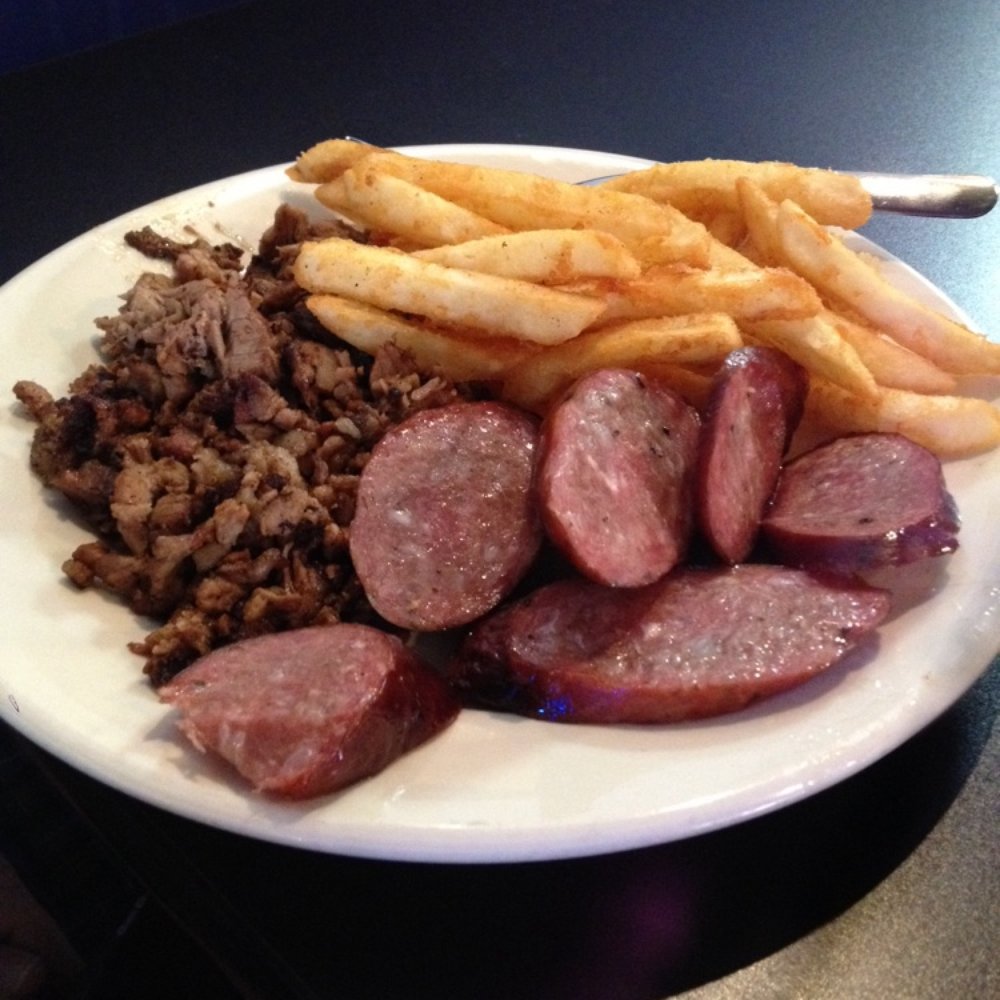 AJ's On Main - Sausage and brisket combo - Barbeque Near Me - Grapevine, Texas AJ's On Main - Sausage and brisket combo - Barbeque Near Me - Grapevine, Texas