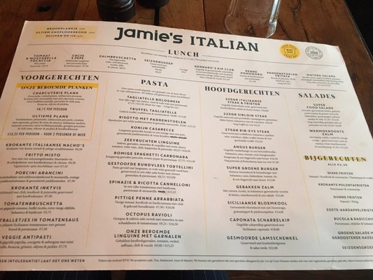 Menu photo 1 Jamie's Italian Rotterdam, ZH Menu photo 1 Jamie's Italian Rotterdam, ZH