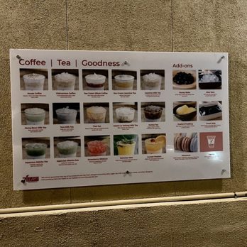 7 Leaves Cafe - Drive thru menu (3/2022) - Coffee & Tea Near Me - Alhambra, California