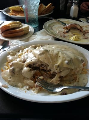 Photo of Digger's Diner - Hayward, CA, US. Chicken Fried Steak & Eggs