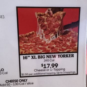 Pizza Hut - Menu representation of the XL Big New Yorker - Pizza Near Me - Charlevoix, Michigan