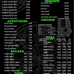 Gepettos Pizzeria and Catering - MENU