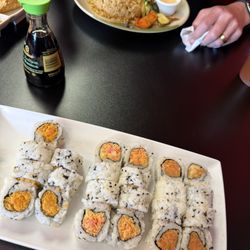 Segoku Hibachi and Sushi - Sushi lunch (Spicy Crabmeat Roll, Spicy Tuna Roll, Spicy Salmon Roll)