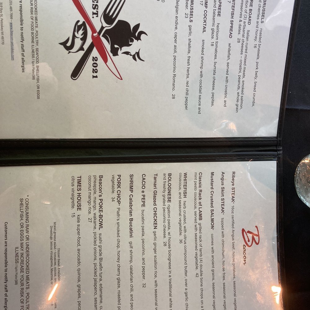 The Beacon - Menu - New American Near Me - Petoskey, Michigan The Beacon - Menu - New American Near Me - Petoskey, Michigan