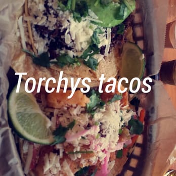 Torchy's Tacos - Tried the Baja shrimp taco & the Democrat (barbacoa w/ avocado, onions, cilantro, & Covina chz) YUMMMMM - Tex-Mex Near Me - Cedar Park, Texas