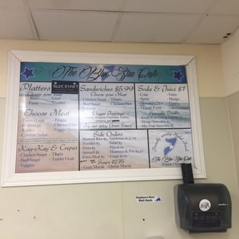 Blue Star Cafe - Inside Blue Star Cafe (menu on wall) - Halal Near Me - Milwaukee, Wisconsin Blue Star Cafe - Inside Blue Star Cafe (menu on wall) - Halal Near Me - Milwaukee, Wisconsin