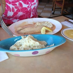 Serendipity Restaurant & Pizzeria - Pina colada tilapia with mashed potatoes