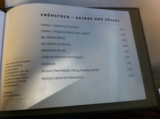 Menu photo 1 Hadley's Café Bar Hamburg, HH