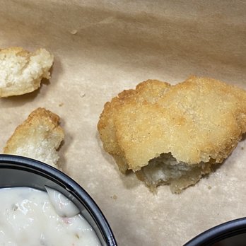 Snowbirds Grille - Mystery filler fried dough blob, one of two, in my fried clam basket. Disgusting! - Salad Near Me - Venice, Florida Snowbirds Grille - Mystery filler fried dough blob, one of two, in my fried clam basket. Disgusting! - Salad Near Me - Venice, Florida