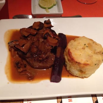 Amber Restaurant - Filet of beef with mushrooms, purple carrot and potato cake - Scottish Near Me - Edinburgh, EDH