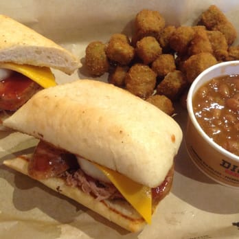 Dickey's Barbecue Pit - Westerner Sandwich with pulled pork and Polish sausage - Barbeque Near Me - Beaverton, Oregon