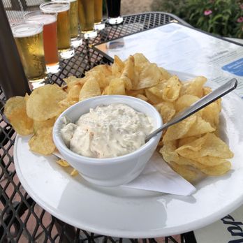 Blue Mountain Brewery - Cold goat cheese dip & chips - Brewpubs Near Me - Afton, Virginia Blue Mountain Brewery - Cold goat cheese dip & chips - Brewpubs Near Me - Afton, Virginia