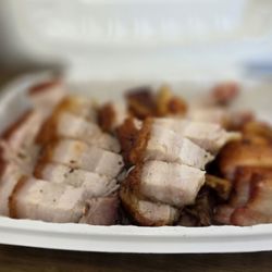Roast pork, and BBQ pork.