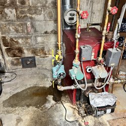 West Side Oil Co - Old, failing oil fired boiler