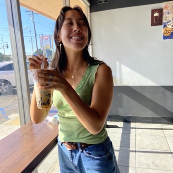 Sharetea - My daughter enjoying the first sip of golden retriever:) - Bubble Tea Near Me - Torrance, California