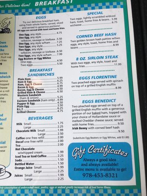 Menu photo 3 Owl Diner Lowell, MA