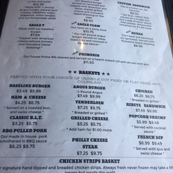 Eagles Nest Sports Grill - Menu
