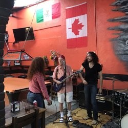 Winston's - Richard has a band in mich and never played electric. It was fun he does sudoku in ink pen