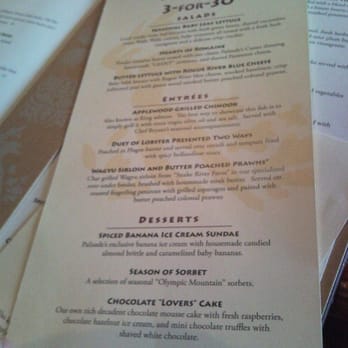 Palisade - Dine Around Seattle menu - Seafood Near Me - Seattle, Washington Palisade - Dine Around Seattle menu - Seafood Near Me - Seattle, Washington