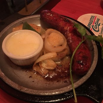 Pappasito's Cantina - Cheese stuffed Sausage with their melted butter: good but salty for my taste - Tex-Mex Near Me - Shenandoah, Texas Pappasito's Cantina - Cheese stuffed Sausage with their melted butter: good but salty for my taste - Tex-Mex Near Me - Shenandoah, Texas