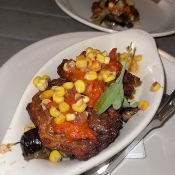 Dano's Heuriger on Seneca - Corn and Chickpea Fritter Special with Corn Salad - Modern European Near Me - Lodi, New York Dano's Heuriger on Seneca - Corn and Chickpea Fritter Special with Corn Salad - Modern European Near Me - Lodi, New York