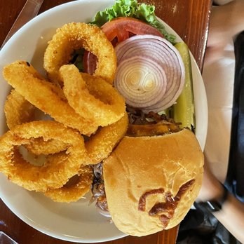 Stage Coach Grille - Stagecoach burger with onion rings - Seafood Near Me - La Verkin, Utah Stage Coach Grille - Stagecoach burger with onion rings - Seafood Near Me - La Verkin, Utah