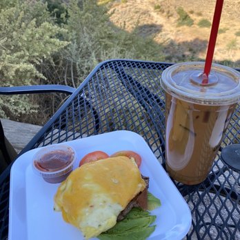 River Rock Roasting Co - The Garrison and iced americano with light cream - Coffee & Tea Near Me - La Verkin, Utah