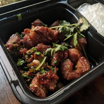 Mahaniyom - Salt and pepper pork cheek - Cocktail Bars Near Me - Brookline, Massachusetts