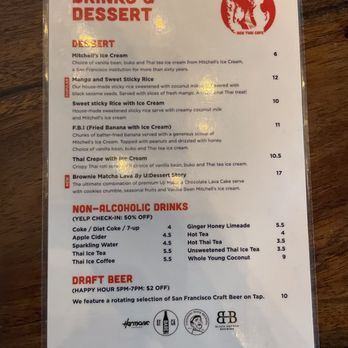 Ben Thai Cafe - Drinks and Dessert - Thai Near Me - San Francisco, California