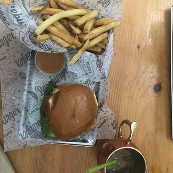 Bareburger - Hell's Kitchen - Santa Fe Burguer + Moscow Mule - Burgers Near Me - New York, New York Bareburger - Hell's Kitchen - Santa Fe Burguer + Moscow Mule - Burgers Near Me - New York, New York