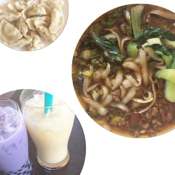 Skyview Noodle & Tea - Pork noodle, pork & cabbage dumpling, taro milk tea w pearl, white peach green tea. - Noodles Near Me - Pittsburg, California Skyview Noodle & Tea - Pork noodle, pork & cabbage dumpling, taro milk tea w pearl, white peach green tea. - Noodles Near Me - Pittsburg, California