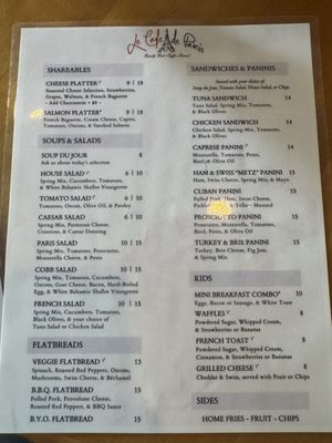 Menu photo 4 Le Cafe De Paris Orlando, FL Menu photo 4 Le Cafe De Paris Orlando, FL