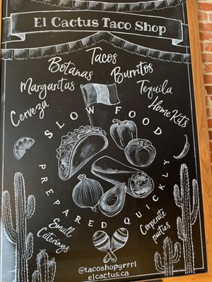 Menu photo 1 El Cactus Taco Shop Stratford, ON Menu photo 1 El Cactus Taco Shop Stratford, ON