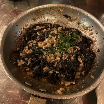 The Daily Catch - Black Pasta Aglio Olio - Italian Near Me - Boston, Massachusetts The Daily Catch - Black Pasta Aglio Olio - Italian Near Me - Boston, Massachusetts