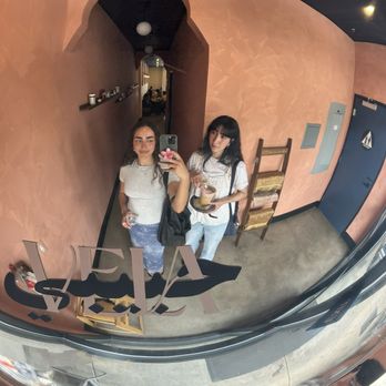 Habibi's - The cute mirror in the back! - Cafes Near Me - Fullerton, California