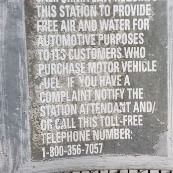 E Washington St Extra Mile - But wait... this sign posted off to the side says that California law states they have to provide free air & water to those who buy fuel. - Gas Stations Near Me - Petaluma, California E Washington St Extra Mile - But wait... this sign posted off to the side says that California law states they have to provide free air & water to those who buy fuel. - Gas Stations Near Me - Petaluma, California