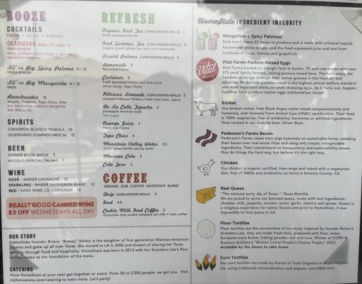 Menu photo 5 HomeState Los Angeles, CA