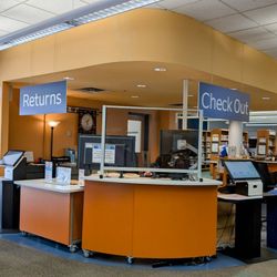 Montgomery County Public Libraries - Twinbrook Branch - checkout counter // Twinbrook Library * Rockville, MD