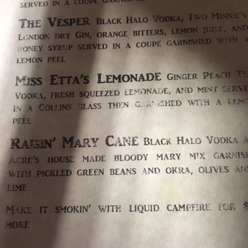 Acre Distilling Co. - Some of the cocktails on the menu - Cocktail Bars Near Me - Fort Worth, Texas Acre Distilling Co. - Some of the cocktails on the menu - Cocktail Bars Near Me - Fort Worth, Texas