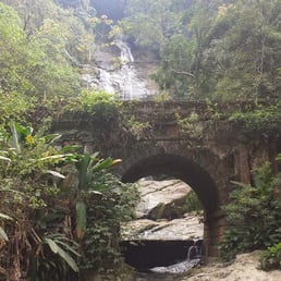 View of the waterfall from lower down the road. View of the waterfall from lower down the road.