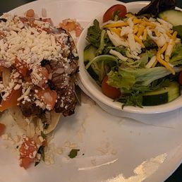 Tacos and included side salad Tacos and included side salad