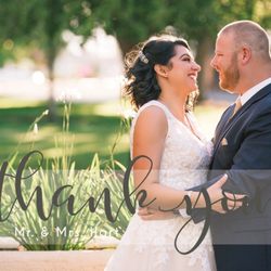 Gardenia Lane Photography - Custom thank you cards for the bride and groom! This beautiful wedding was shot in downtown Henderson.