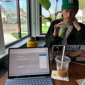 Recess Coffee - Ulster Street - Iced latte with caramel and a smoothie - Coffee & Tea Near Me - Syracuse, New York Recess Coffee - Ulster Street - Iced latte with caramel and a smoothie - Coffee & Tea Near Me - Syracuse, New York
